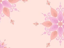 Handzeichnung Mandala abstrakt Rosa Hintergrund vektor