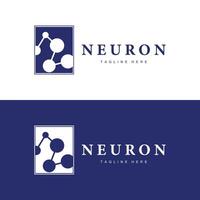 Neuron Logo Design Gesundheit Illustration DNA Molekül Nerv Zelle abstrakt einfach Illustration vektor