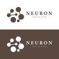 Neuron Logo Design Gesundheit Illustration DNA Molekül Nerv Zelle abstrakt einfach Illustration vektor