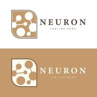 Neuron Logo Design Gesundheit Illustration DNA Molekül Nerv Zelle abstrakt einfach Illustration vektor