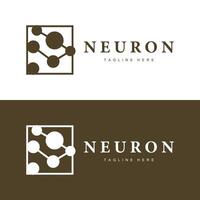 Neuron Logo Design Gesundheit Illustration DNA Molekül Nerv Zelle abstrakt einfach Illustration vektor