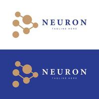 nervcell logotyp design hälsa illustration dna molekyl nerv cell abstrakt enkel illustration vektor
