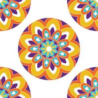 Mandala Muster. indisch Blumen- Rahmen zum Färbung Seiten Buch. vektor