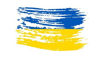 ukrainska nationell flagga i grunge stil vektor