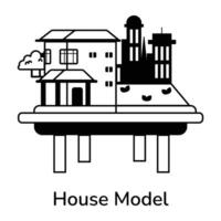 modisch Haus Modell- vektor