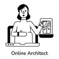 modisch online Architekt vektor