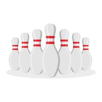 Bowling auf ein Weiß Hintergrund. Illustration vektor