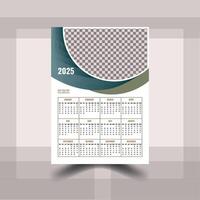 modern med minimalistisk vägg kalender design vektor