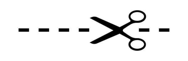 sax skärande linje ikon svart Färg vektor