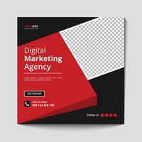 Marketing Agentur Sozial Medien Post, Digital Marketing Netz Banner, korporativ Platz Flyer Vorlage Banner vektor