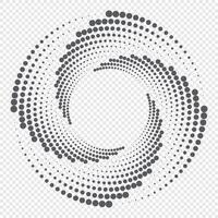 halvton cirkulär prickad ram. runda prickad ram. roterande prickad cirklar design. runda gräns ikon. runda logotyp vektor