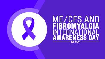 mig cfs och fibromyalgi internationell medvetenhet dag bakgrund mall. Semester begrepp. använda sig av till bakgrund, baner, plakat, kort, och affisch design mall med text inskrift och standard Färg. vektor