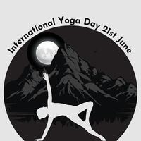 internationaler Yogatag vektor