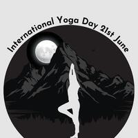 internationaler Yogatag vektor