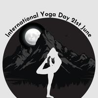 internationaler Yogatag vektor