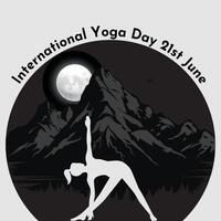 internationaler Yogatag vektor