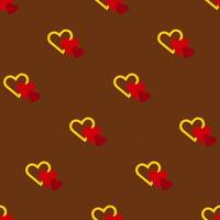 Valentinsgrüße Tag rot Herzen Hintergrund, nahtlos Muster vektor