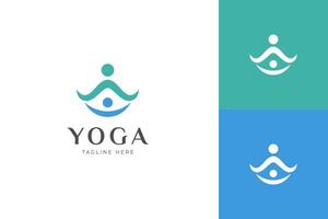 Trainer Yoga einfach Logo Symbol Design. Meditation Symbol zum Fitness Logo Elemente vektor
