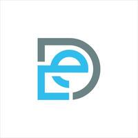 Brief e und d Logo Konzept vektor
