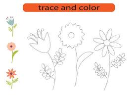 Handschrift trainieren zum Kinder. zeichnen Linien zum Kinder. Spur und Farbe, Färbung. eps10 vektor