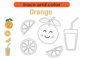 Handschrift trainieren zum Kinder. zeichnen Linien zum Kinder. Rückverfolgung und Färbung, Früchte und Beeren. eps10 vektor