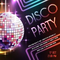 Disco-Party-Poster vektor