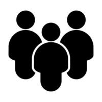 Menschen eben Stil Symbol . Mannschaft Arbeit Symbol. Gruppe von Menschen Zeichen zum Ihre Netz Seite? ˅ Design, Logo, Anwendung, ui. Illustration vektor