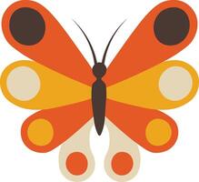 bezaubernd Schmetterling Illustration mit abstrakt Muster Design, schön Schmetterling Symbol. vektor