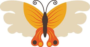 förtjusande fjäril illustration med abstrakt mönster design, skön fjäril ikon. vektor
