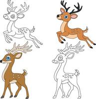 Hirsch Clip Art. wild Tiere Clip Art Sammlung zum Liebhaber von Dschungel und Tierwelt. diese einstellen werden Sein ein perfekt Zusatz zu Ihre Safari und Zoo-Themen Projekte. vektor