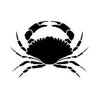 krabba svart och vit logotyp illustration. skaldjur affär logotyp branding mall för hantverk mat förpackning eller restaurang design. vektor