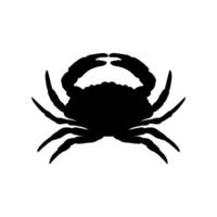 bild av krabba silhuett. krabba eller kräftdjur platt ikon för mat appar och webbplatser. skaldjur affär logotyp branding mall för hantverk mat förpackning eller restaurang design. vektor