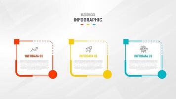 drei Schritt Infografik Etikette Design Vorlage mit Linie Symbole. Prozess Schritte Diagramm, Präsentationen, Arbeitsablauf Layout, Banner, fließen Diagramm, die Info Graph Illustration. vektor