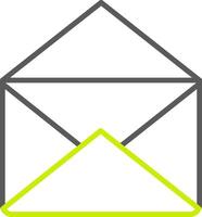 Mail-Linie zweifarbiges Symbol vektor