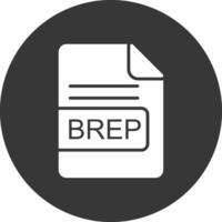 brep Datei Format Glyphe invertiert Symbol vektor