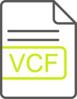 vcf Datei Format Linie zwei Farbe Symbol vektor
