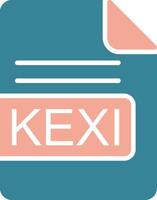 Kexi Datei Format Glyphe zwei Farbe Symbol vektor