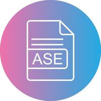 ase Datei Format Linie Gradient Kreis Symbol vektor