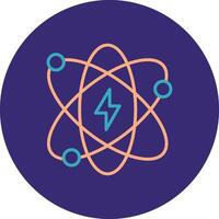 atomar Energie Linie zwei Farbe Kreis Symbol vektor