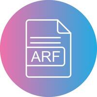 arf Datei Format Linie Gradient Kreis Symbol vektor