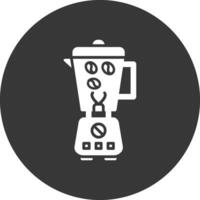 Kaffee Schleifer Glyphe invertiert Symbol vektor