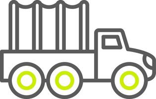 LKW-Linie zweifarbiges Symbol vektor