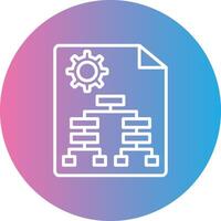 Geschäft Hierarchie Linie Gradient Kreis Symbol vektor