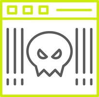 Malware-Zeile zweifarbiges Symbol vektor