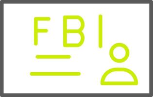 fbi Linie zwei Farbe Symbol vektor