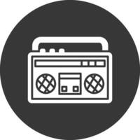 Boombox Glyphe invertiert Symbol vektor