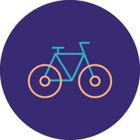 Fahrrad Linie zwei Farbe Kreis Symbol vektor
