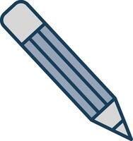 Bleistift Linie gefüllt grau Symbol vektor