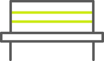 bänklinje två färgikon vektor