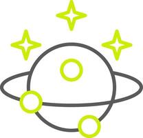 Astronomielinie zweifarbiges Symbol vektor